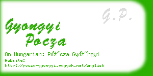 gyongyi pocza business card